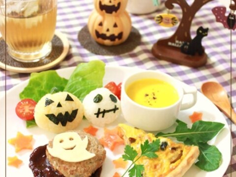 ★ハロウィン★キャラ弁、ごはんに★かぼちゃ&おばけ